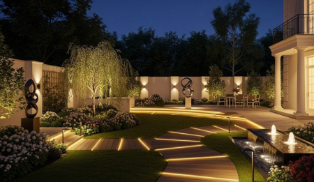 Thiết kế chiếu sáng ngoài nhà là gì? Nguyên tắc cơ bản