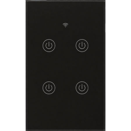 Mặt công tắc wifi - cảm ứng ON/OFF 4 điểm chạm (dạng chữ nhật) (A3A460)