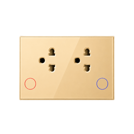 Mặt 2 ổ cắm wifi - cảm ứng 3 chấu (dạng chữ nhật) (A5B273)